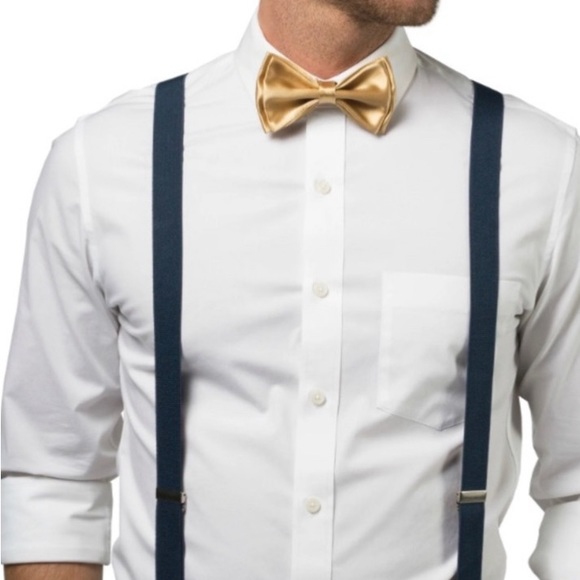 Men’s New Years Eve Metallic Gold Pre-Tied Neck Bow Tie NWT - Picture 7 of 7